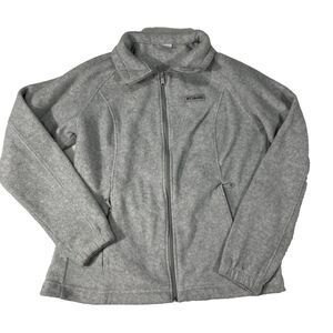 Columbia Women’s Fleece Solid Gray Fall  Sweater Size Large